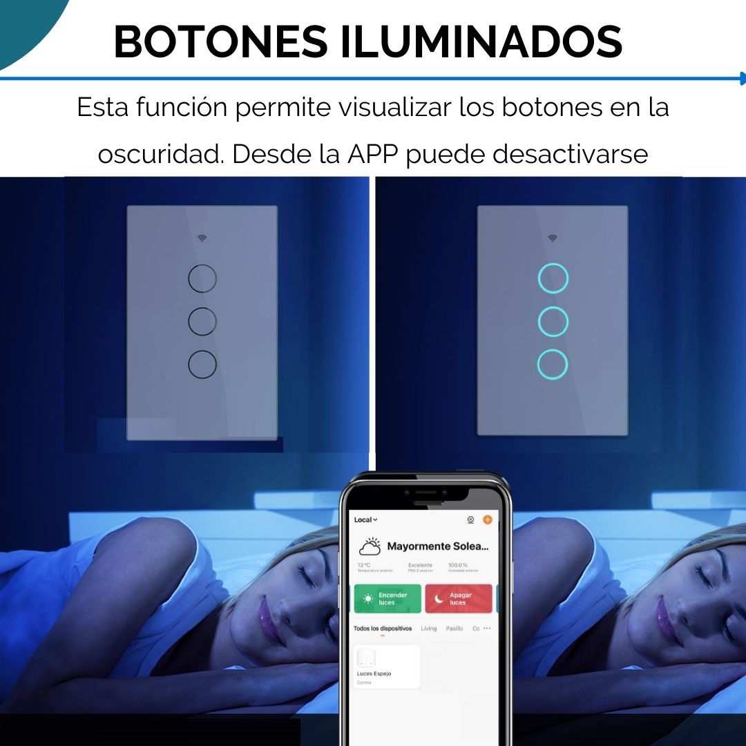 Interruptor De Luz Wifi Tactil 3 C - Image 5