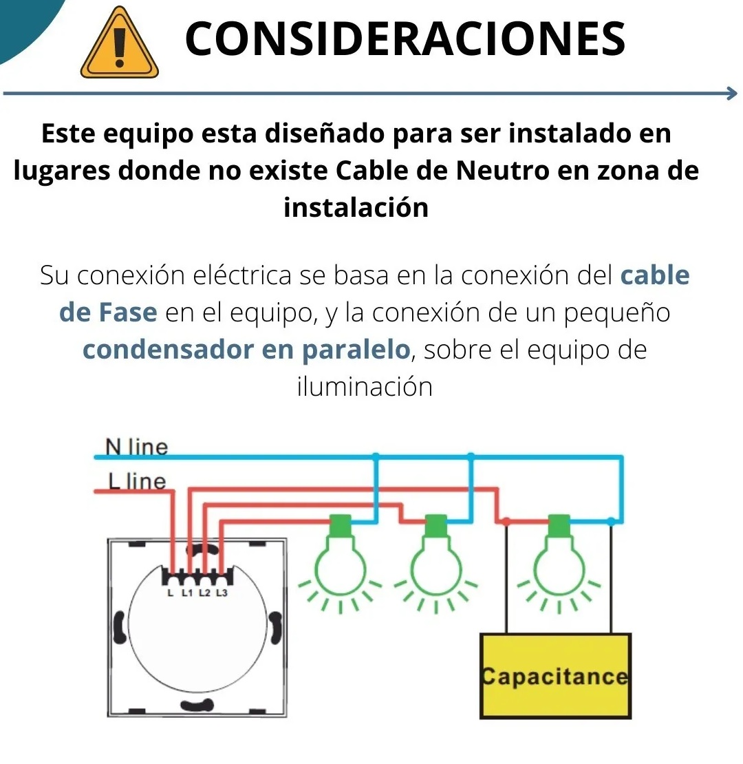 Interruptor De Luz Táctil Wifi 2C , Sin Neutro - Image 2