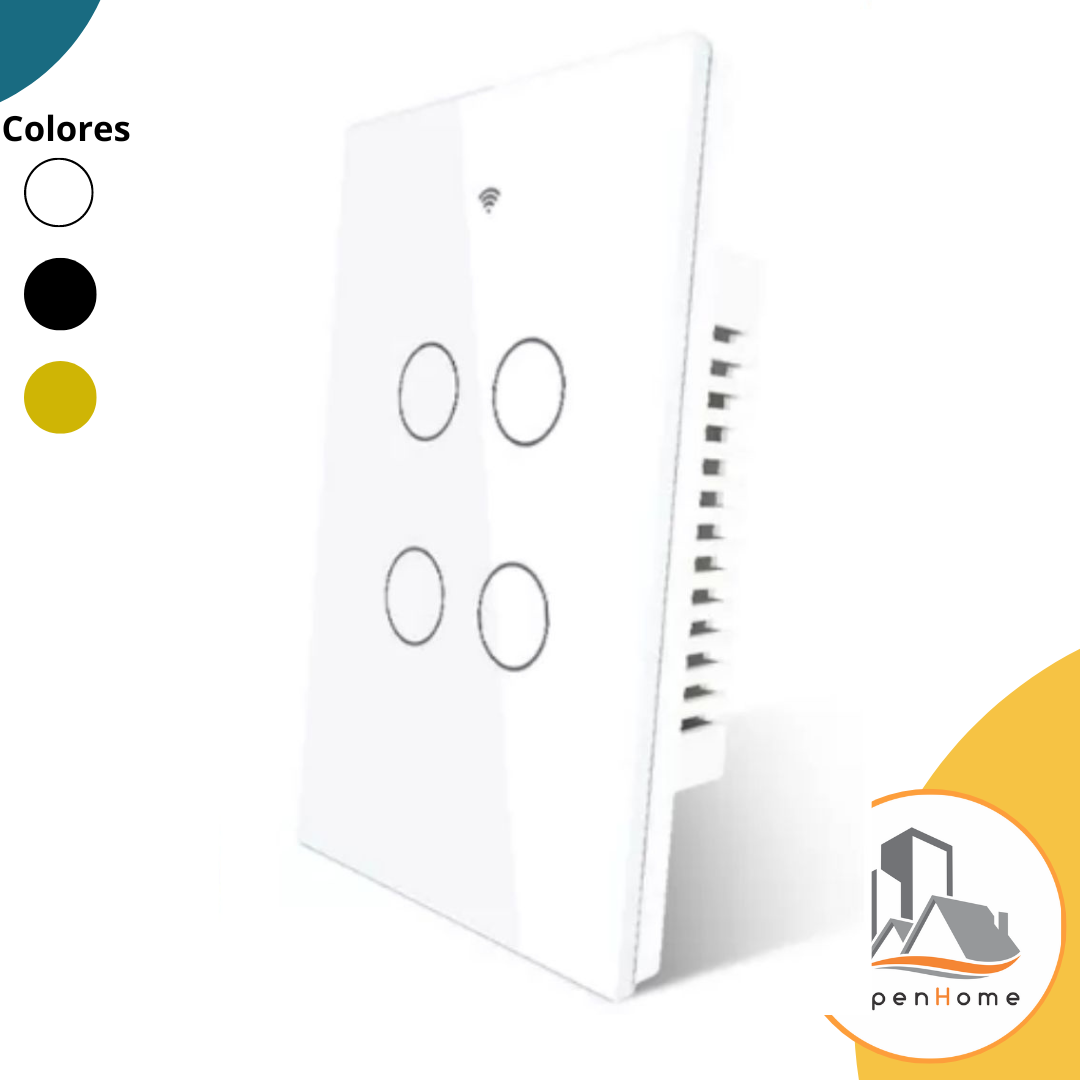 Interruptor De Luz Wifi Tactil 4 C