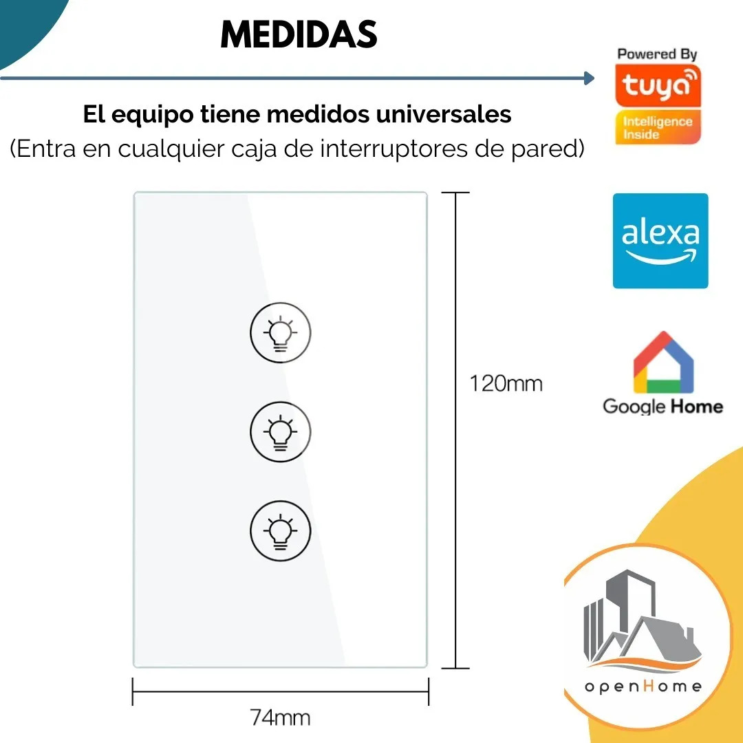 Interruptor De Luz Tactil Zigbee Dimmer De 2 C - Image 8