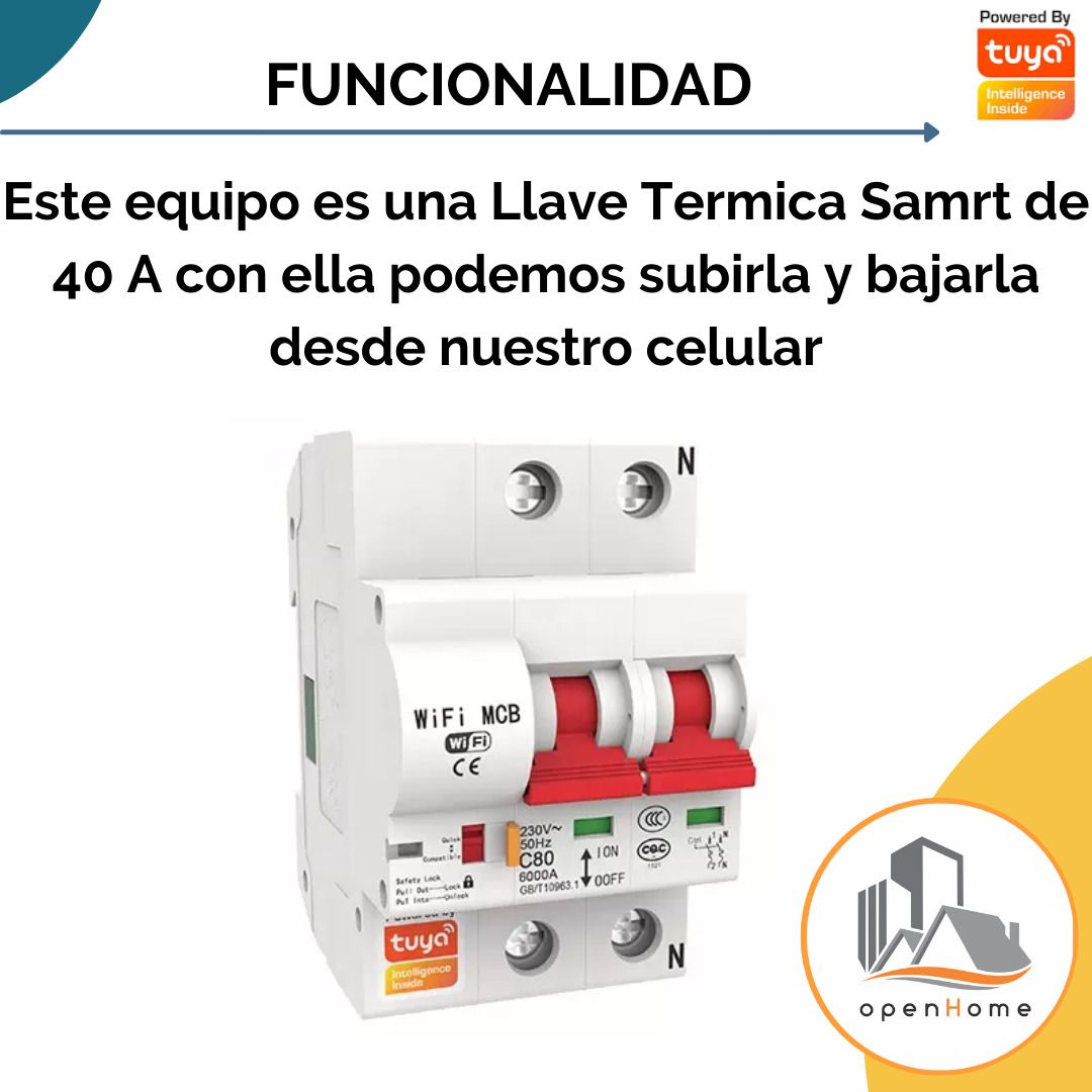 Llave Termica Smart Wifi Trifasica 40A - Image 2