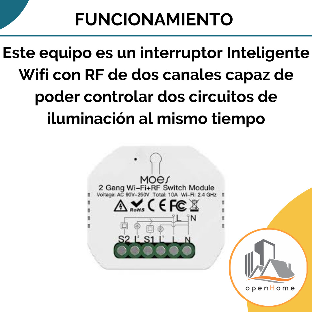 Switch de Luz Smart | 2 Canales | wifi - Image 2