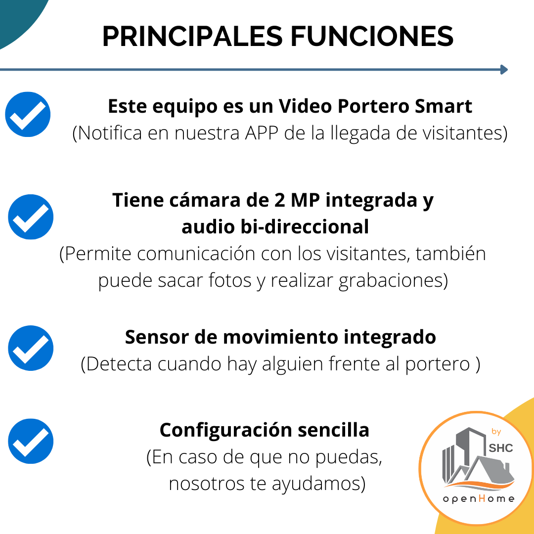 Video Portero Smart Wifi, Con Panel De Control - Image 4
