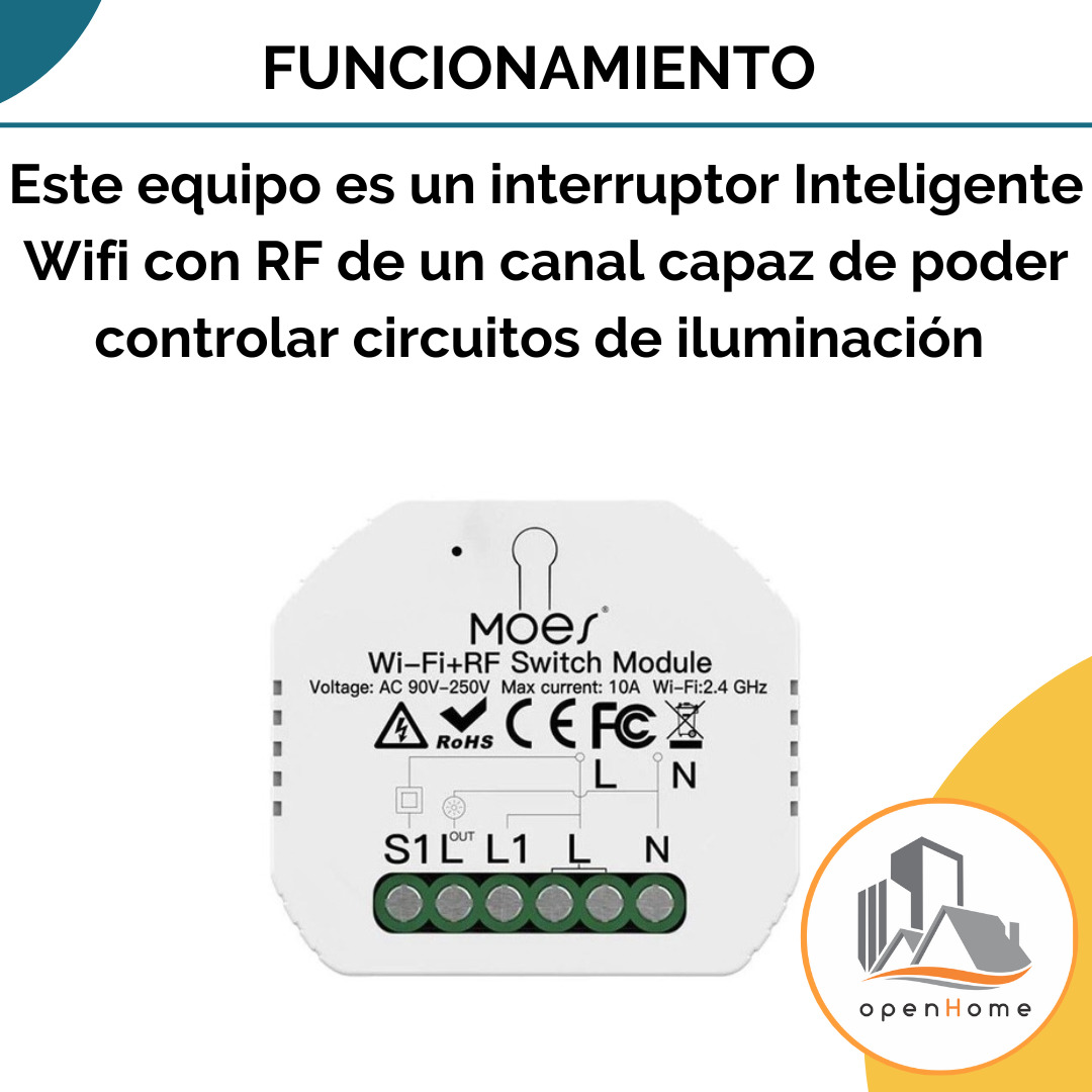 Switch De Luz Smart | 1 Canal | Tuya Smart10 - Image 2