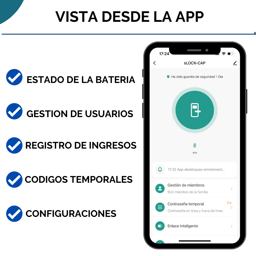Cerradura Inteligente Wifi Interior X2 PRO - Image 3