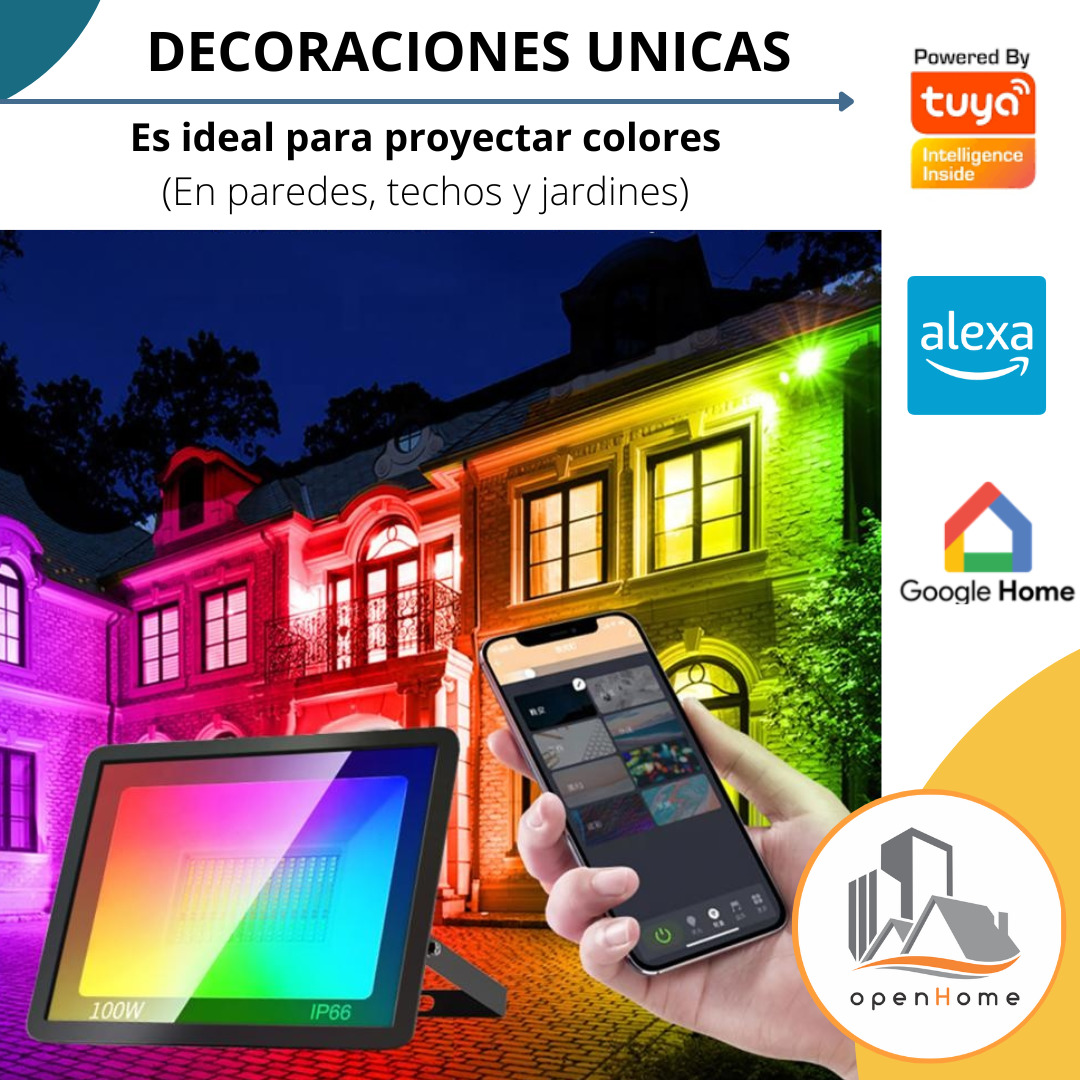 Reflector RGB+ White - Wifi- 50W -IP66 Tuya Smart - Image 3