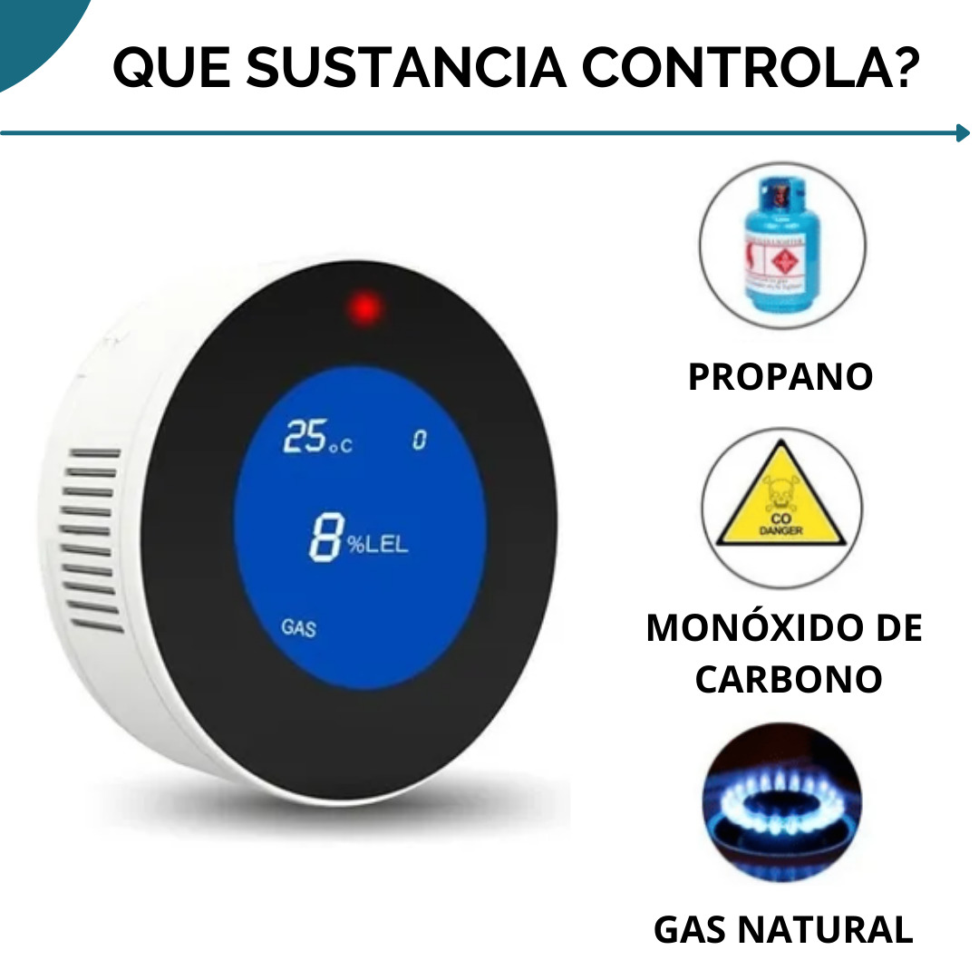 Sensor De Fugas De Gas Wifi | Con Pantalla | Tuya Smart - Image 2