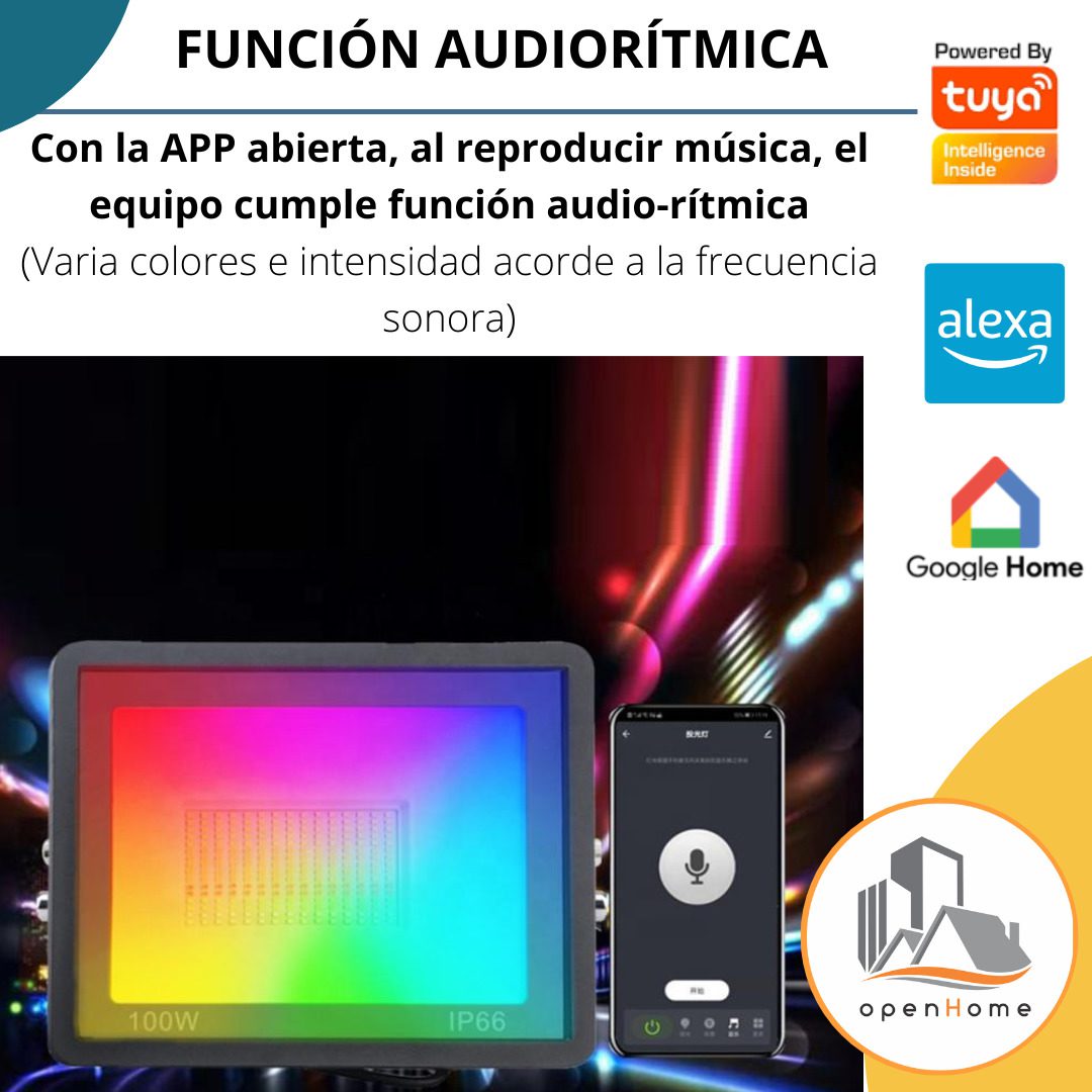 Refelctor RGB+ White – Zigbee 100W -Tuya Smart IP66 - Image 5