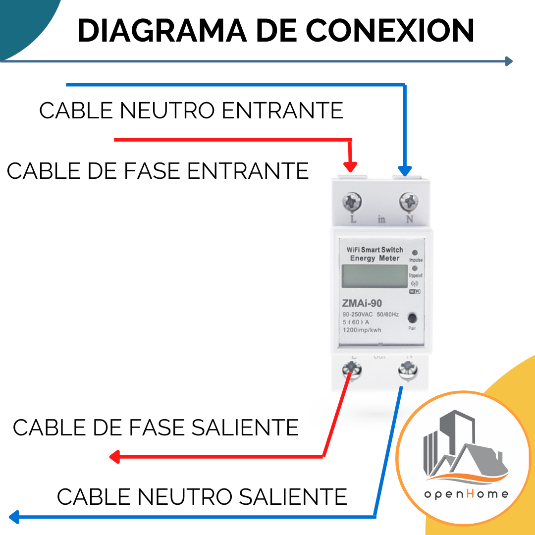 Medidor De Energia Wifi 60 A, Rele On/Off - Image 3
