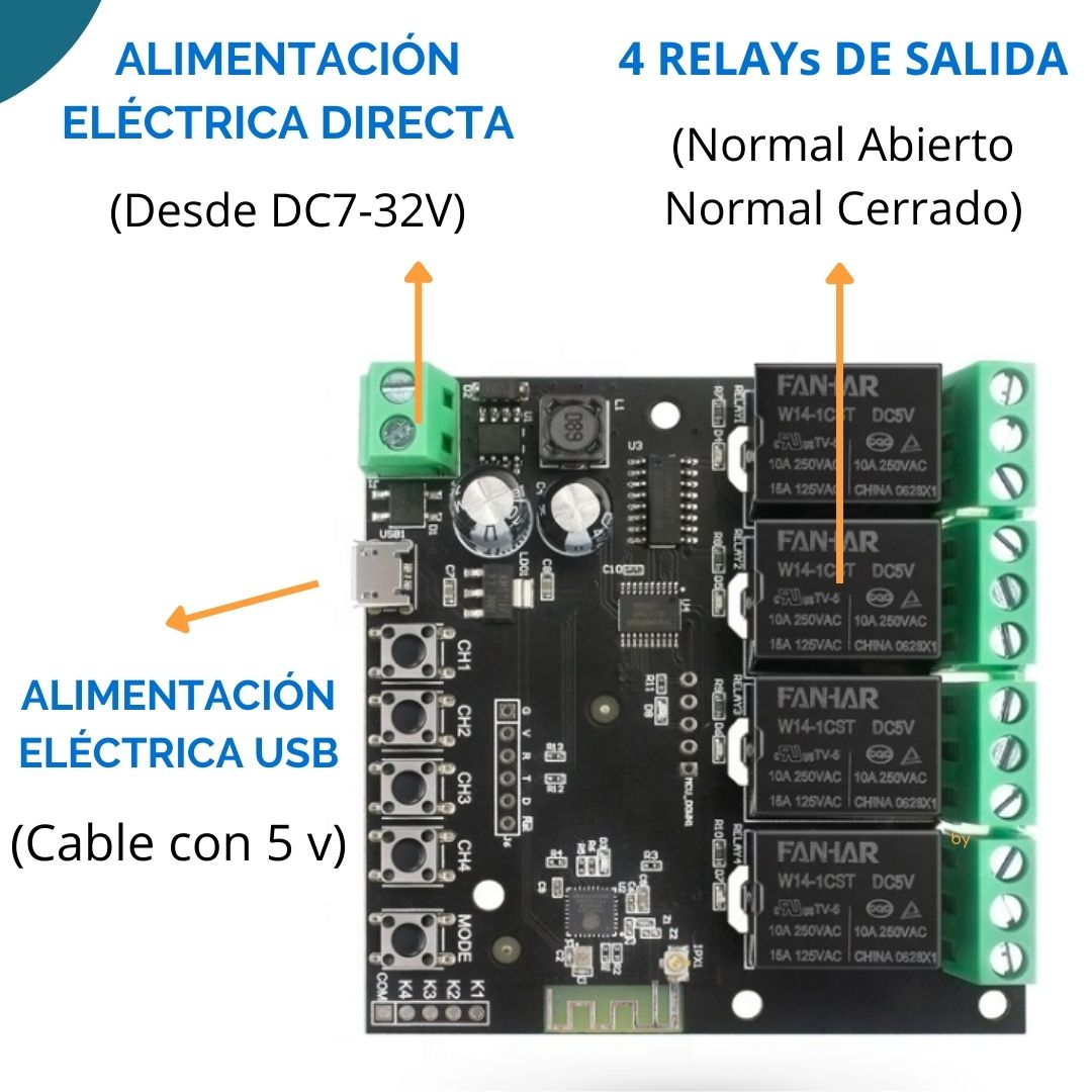 Rele De 4 C Wifi, Normal Abierto Y Cerrado - Image 2