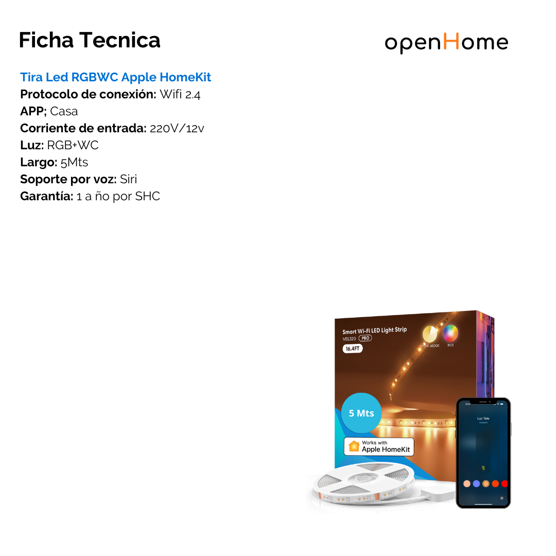 Tira Led Smart RGBWC Apple HomeKitR - Image 7