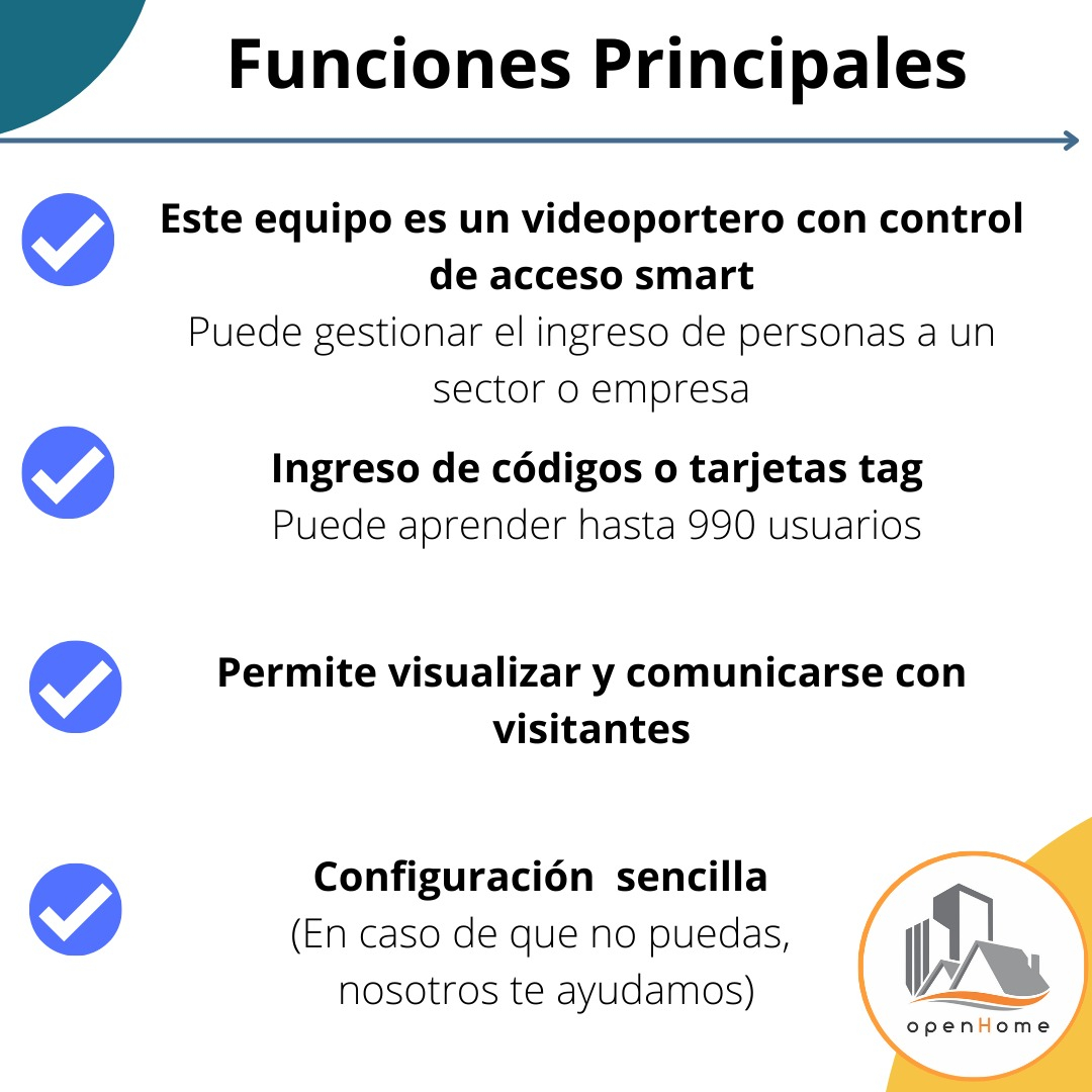 Panel De Control Acceso Wifi Con Camara | Tuya Smart - Image 2