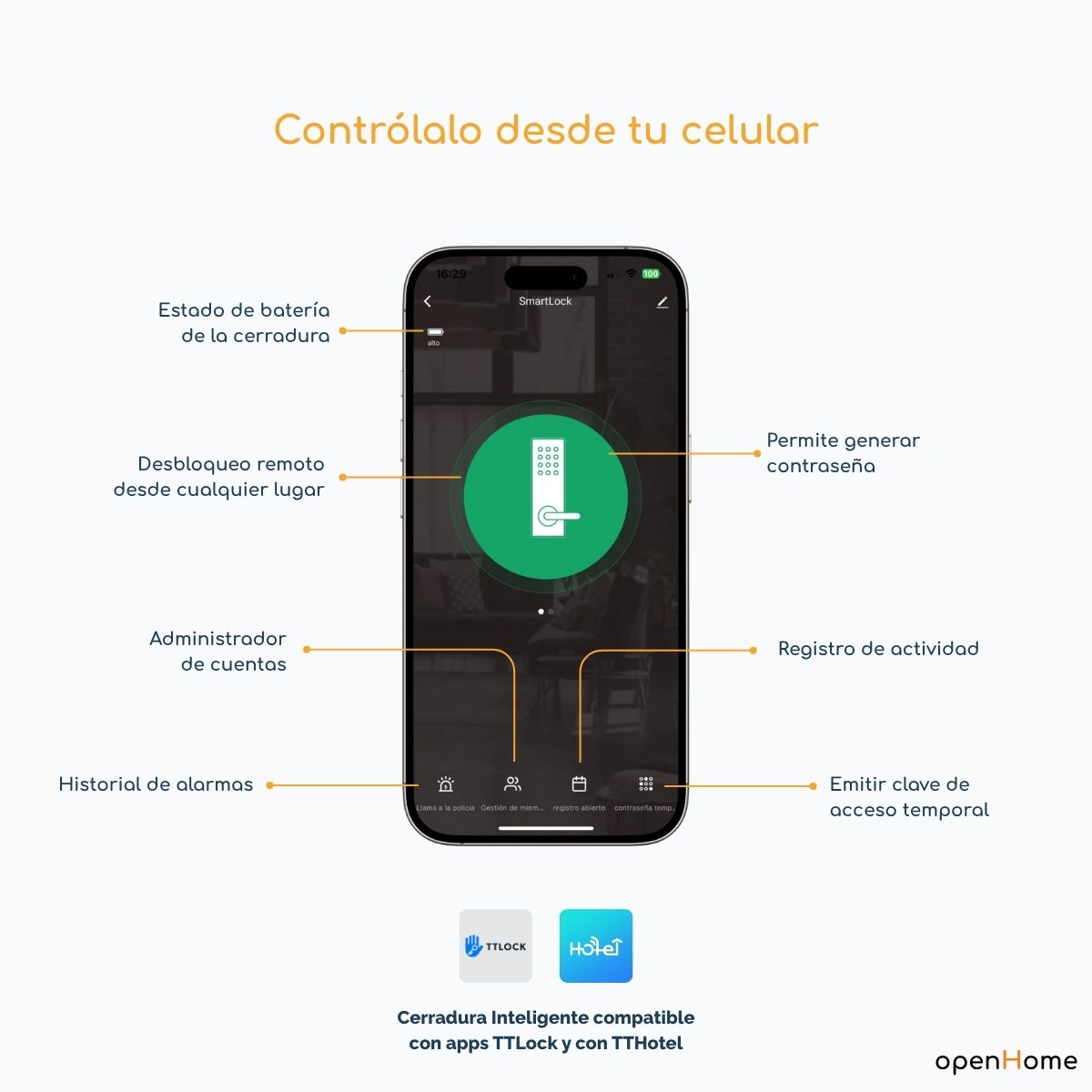 Cerradura Smart Doble Huella R1 - Image 3